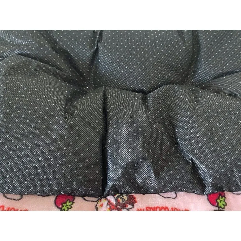 Strawberry Shortcake Dog Cat Pet Cuddler Bed 20 X 16 X 6” Pink Soft Velvet‎ NEW